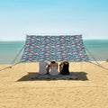 ALAZA Angry Monster Truck Cartoon Beach Tent Sun Shelter UPF50+ Protection Beach Shade Canopy w/ 4 Sandbags for Outdoor Camping Fishing Backyard Fun Picnic 10x9 ft