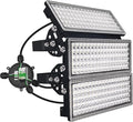 Kekeou LED Flood Light 300W 42000LM Stadium Lights Outdoor LED Super Bright 6500K Daylight White Field Lights IP67 Waterproof Arena Light with Junction Box for Garden Court Parking lot - Black