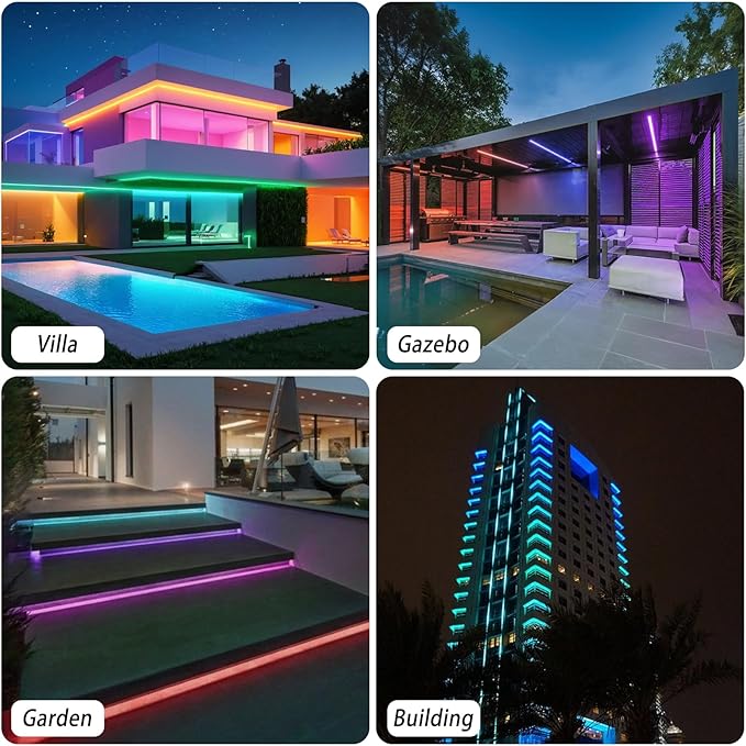Wrasse RGB Wall Washer Lights Color Change Outdoor Sign Lighting Waterproof Plug in 38.9 Inches RGBW Outside Wall Wash Linear Light bar for Commercial Advertising Boards Lighting