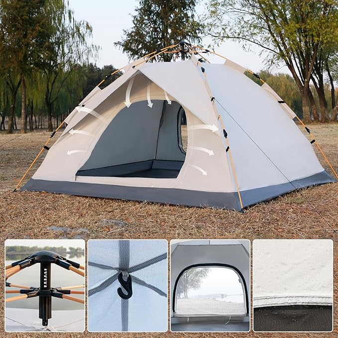 2 Person Windproof Oxford Tent Easy Setup Backpacking Tent for Camping Hiking Traveling