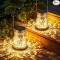 4 Pack Solar Lanterns Outdoor Waterproof Birthday Gifts for Women Mom Grandma Hollowed-Out Metal Butterfly Hanging Solar Lantern Lights Outdoor Decor 2 Modes Lights Decor for Yard Patio