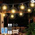 WIND STAR Firework Lights Hanging 480 LED Rechargeable Starburst Fairy String Lights for Patio Backyard Bedroom Party Wedding Decor 2 Pack