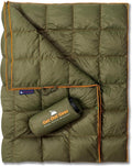 Get Out Gear Down Camping Blanket - Puffy Packable Lightweight and Warm | Ideal for Outdoors Travel Stadium Festivals Beach Hammock | 650 Fill Power Water-Resistant Backpacking Quilt