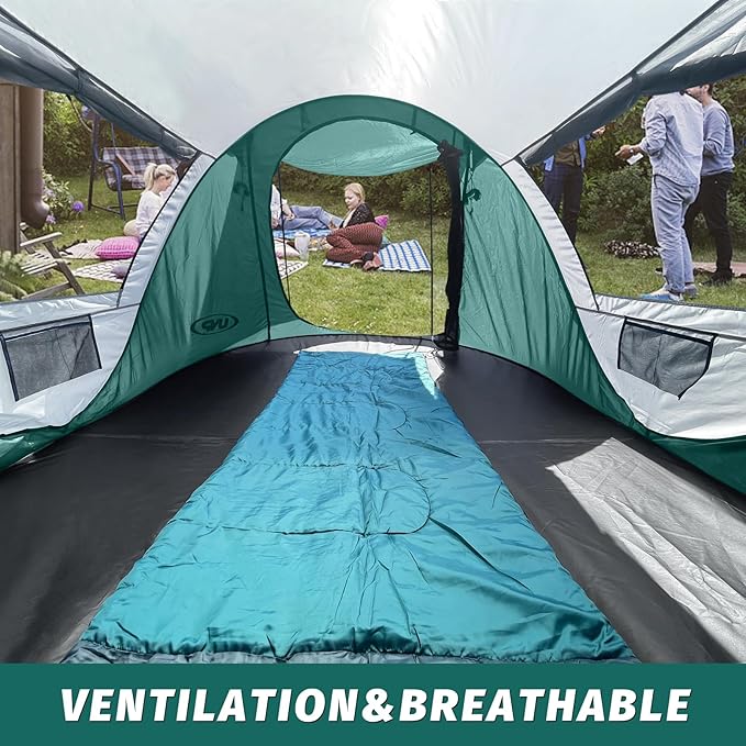 Pop-up Tent 3 Person Camping Tent Instant Portable Beach Tent Easy Pop Up Shade Tents 2 Doors for Camping Hiking &amp Traveling with Carrying Bag