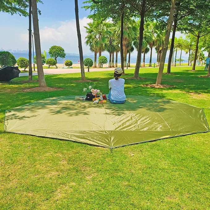 13.5x13.5 ft Tent Footprint Waterproof Camping Tarp Ultralight Mat Under Tent Moisture-Proof Ground Sheet Mat