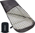 Cold Weather Sleeping Bag 100% Cotton Flannel XXL for Adults Big and TallFree Compression Sack