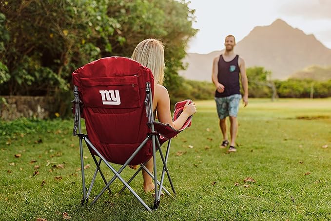 Picnic TIME NFL Unisex-Adult NFL Reclining Camp Chair Beach Chair for Adults Sports Chair with Carry Bag