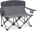 Busy Bee Kids Camping Chair 30.3 Wide Loveseat Perfect Child Couch for Home Movie Nights Patios or Picnics Adjustable Arms Cup Holders and Anti-Collapse Lock Supports up to 300 Lbs.