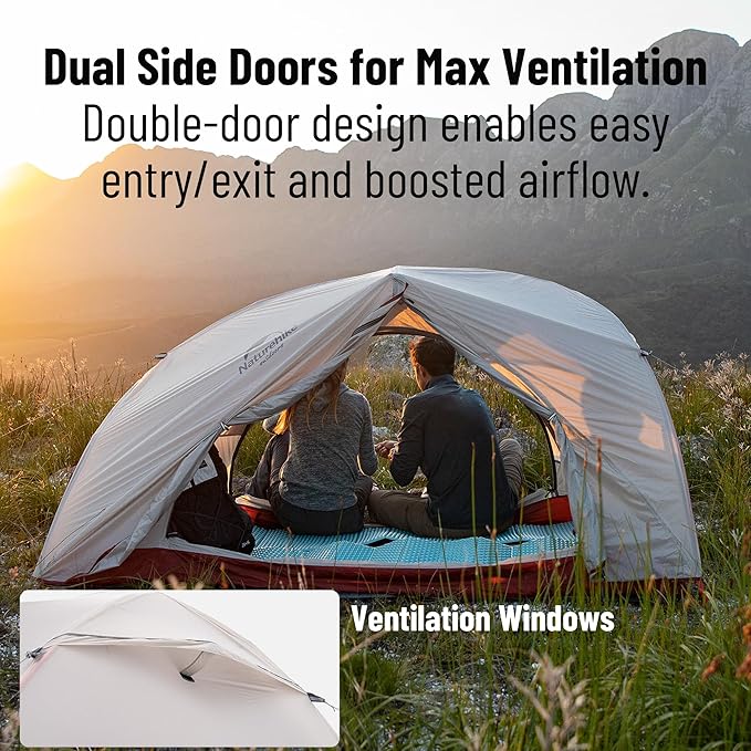 Naturehike Star River 2 Person Ultralight Backpacking Tent - Waterproof 3 Season Camping Tent Easy Setup Double Layer Two Men for Hiking Hunting Outdoor Mountaineering Travel Cycling