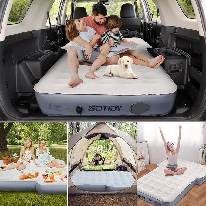 Jeep Mattress with Wireless Air Pump 10inch SUV Air Mattress Camping Bed for Jeep Wrangler JK JKU JL JLU Unlimited 4 Door Ford Bronco Subaru Forester