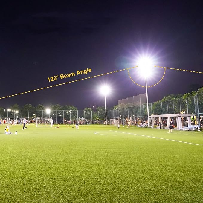 Floodlights Pack Super Bright Security Lights IP66 Waterproof Outdoor Flood Light 5000K Daylight White Flood Light for Yard Garden Arena (800w-2pack)