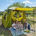 TIMBER RIDGE Camping Tent 4 Person Instant Pop Up Hub Tent with 8 Windows Easy 60 Second Setup Weather Resistant Family Cabin Tents with Rain Fly for Camping Hiking Outdoor Travel