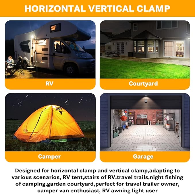 Pacify Clip On Solar Lights Outdoor with Motion Sensor 92 LED 600LM Solar Clip On Lights 360° Adjustable Clamp Solar Lights Outdoor Waterproof for Fence Deck Gutter Camping(2 Pack Cool White 6000K)