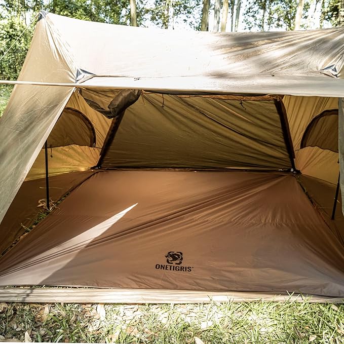 ONETIGRIS Tent Tarp Footprint 94x94 Large Size Waterproof Lightweight Multifunctional Camping Tarp Beach Blanket for Camping Hiking Backpacking