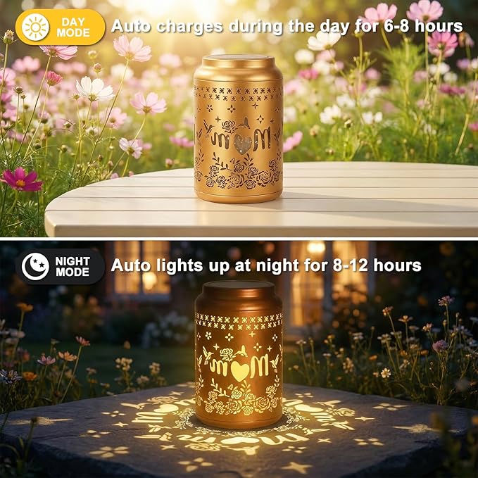 Gifts for Mom Grandma - Hummingbird Solar Lantern Outdoor Waterproof Mother Day Gifts Birthday Gifts for Women Hanging Solar Lights for Yard Garden Decor