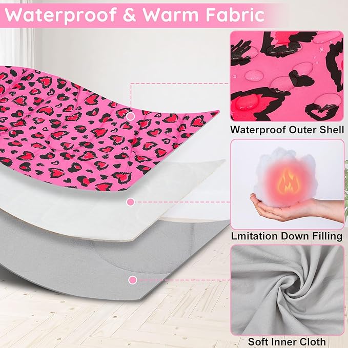FIOBEE Kids Sleeping Bag for Girls Boys 3 Season Warm &amp Cool Weather Youth Camping Sleeping Bags with Backpacking Bag Waterproof for Traveling Hiking Indoor Outdoor Camping Essentials