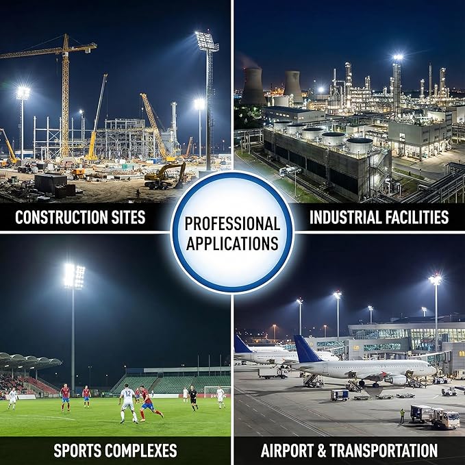 XXBSAZ LED Flood Light Outdoor High Power Commercial Work Light IP66 Waterproof Daylight Super Bright Security Stadium Lights for Parking Lots Warehouses Yard (2 300 Watts)