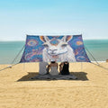 ALAZA Boho Llama Visionary Art Beach Tent Sun Shelter UPF50+ Protection Beach Shade Canopy w/ 4 Sandbags for Outdoor Camping Fishing Backyard Fun Picnic 10x9 ft