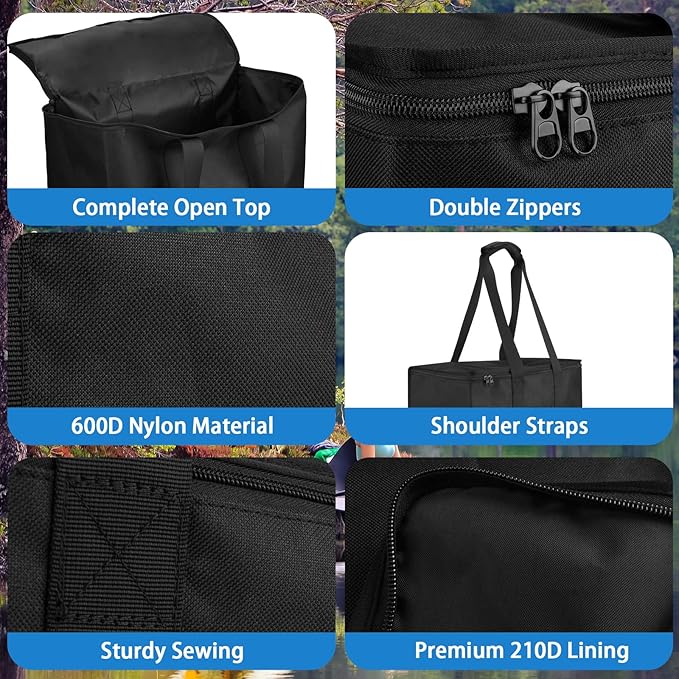 Xxerciz Storage Bag for King Koil Twin/Queen Air Mattress Heavy Duty Camping Carry Bag with Strong Handles &amp Zippers Portable and Dustproof Durable Carry Case for Outdoor