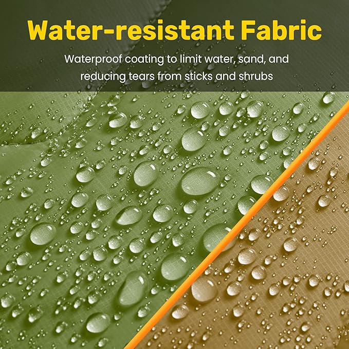 UNIKOME Waterproof Puffy Camping Blanket - Lightweight Packable Outdoor Quilt with Snaps &amp Corner Loops Warm Compact Blanket for Cold Weather Hiking Picnic Stadium Travel 75×52 Army Green&amp