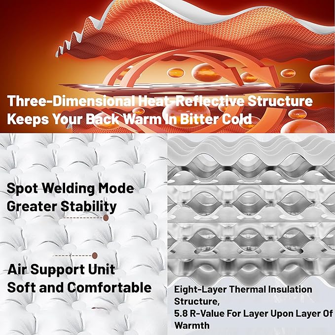 Single Inflatable Sleeping Mat 20D Nylon Lightweight Air Bed for Adults Air Mattress with Storage Bag for Camping Ultralight Backpacking Hiking Traveling &amp Outdoor Activities (Silver L)