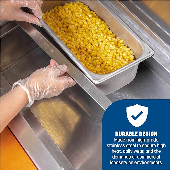 Carlisle FoodService Products Durapan Stainless Steel 20.5 Inch Steam Table Adapter Hotel Pan Adapter Bar for Commercial Kitchens and Buffets Silver