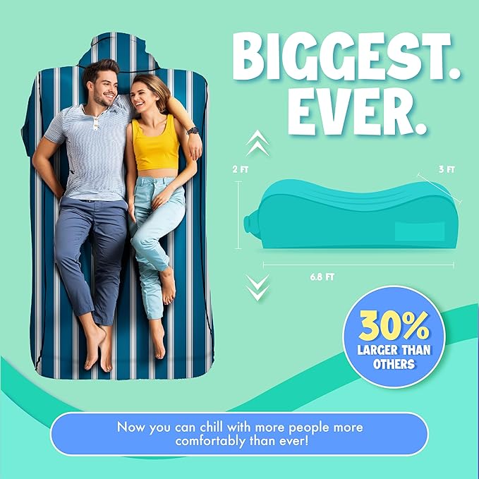 Chillbo Lazybone Inflatable Lounger - Ultimate Inflatable Couch for Maximum Chill - The Perfect Blow Up Couch for Music Festivals Or Lounger for Camping