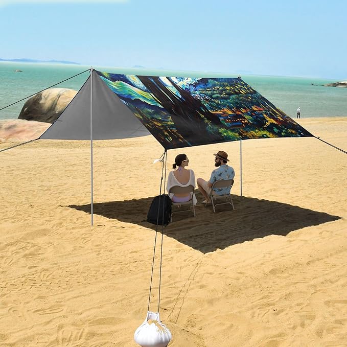 Camping Sun Shelters Starry Night Beach Canopy 126 * 110.2in