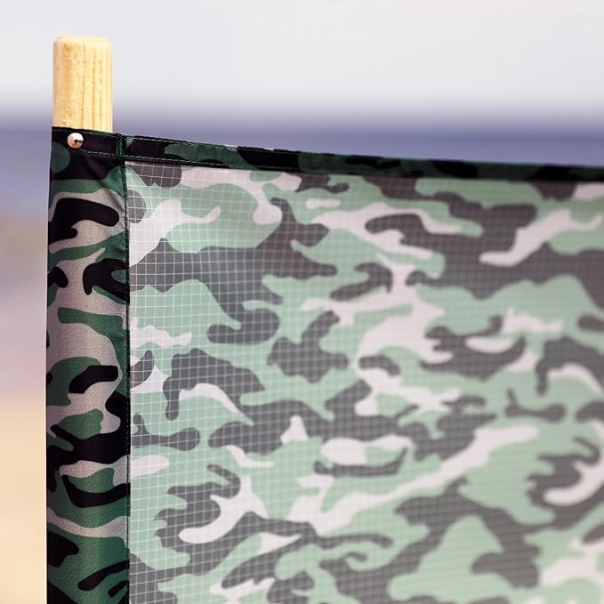 Forest Camo Pro Beach Recycled Polyester Rip-Stop 20 ft Lightweight Windscreen Privacy Screen Wind Blocker Free Matching Shoulder Bag
