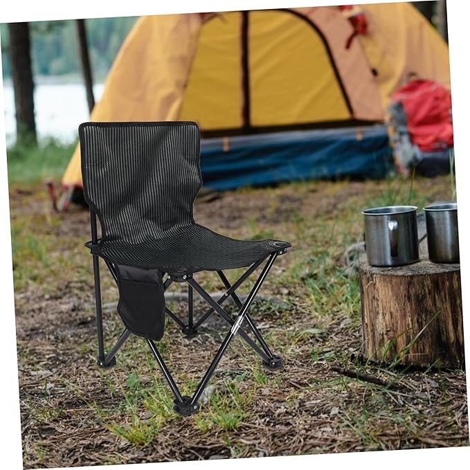 1pc Portable Lightweight Folding Chair for Outdoor Activities Compact Garden and Camping Stool Space-Saving Design for Fishing and Hiking and Comfortable Seating