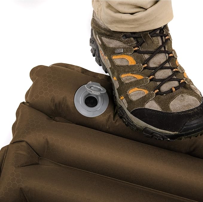 Snugpak Basecamp Ops Air Mat with Built in Foot Pump and Non-Slip Bottom