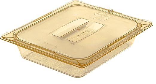 Carlisle FoodService Products 10420B13 StorPlus High Heat Food Pan 2.5 Deep Half Size Amber