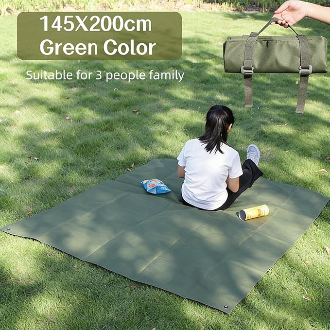 Multi-Use Oversized Weather-Resistant Camping Ground Cloth Tent Footprint – Ultralight Mat for Hiking Backpacking Beach Storage Bag Included