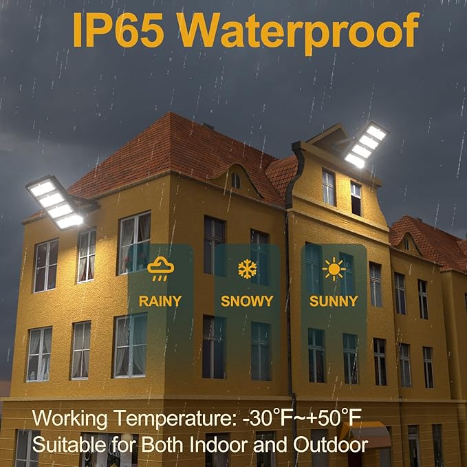 Stadium Lights Outdoor LED Flood Lighting 500W 75000LM (2000W Eqv.) Sports Count Light AC120-277V 5000K IP65 Waterproof Area Lighting -2Pack 5 Yrs Warranty