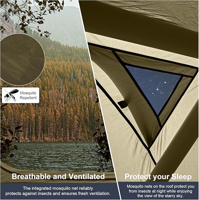 Inflatable Tents for Camping2/4 Person Easy Setup Blow Up Tents for 4 Seasons Waterproof InflatableTent for Camping Air Glamping Tents for Camping Adult