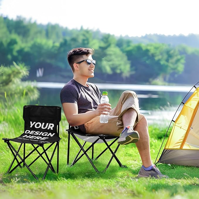 Folding Camping Chairs Folder Your Own Design Custom Portable Lightweight Foldable Chair Print On Demand
