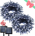 JMEXSUSS 2 Pack Solar String Lights Outdoor Waterproof Total 66 FT 200 LED Solar Christmas Lights Outdoor Twinkle Light for Christmas Tree Outside Garden Yard Xmas Decor White