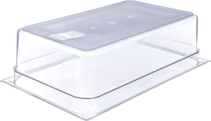 Carlisle FoodService Products Storplus Full-Size Plastic Food Pan for Catering Buffets and Restaurants Polycarbonate 6 Inches Deep Clear (Pack of 6)