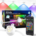 BrizLabs Signature Permanent Outdoor Lights 100ft 60 LED RGBCW Smart Christmas House Lights 200+ Custom Scene-Color Effect Waterproof Eave Light for Xmas Halloween Alexa Google Assistant Enabled