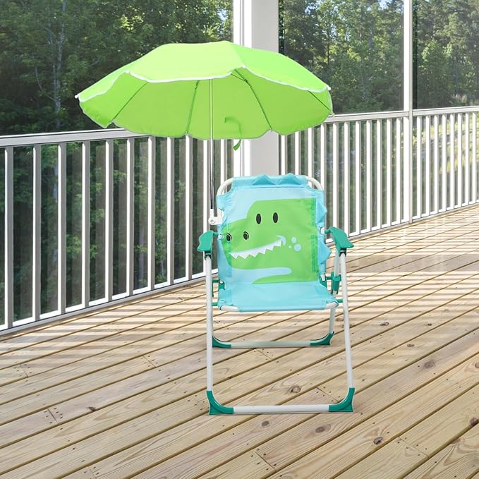 Portable Boys and Girls Beach Chair Umbrella Folding Camping Chair for Boys Girls Lightweight and Foldable Sun Protection Outdoor Activity
