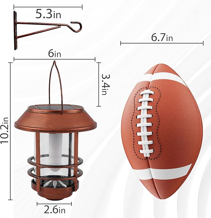 Otdair Solar Lanterns Outdoor Waterproof 2 Pack Flickering Flames Wall Garden Decor with Glass Shade Hanging Solar Lights Wall Mount Decorations for Halloween Front Porch Patio Yard Bronze