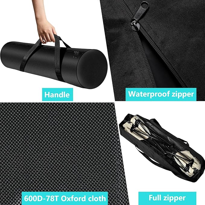 Kovshuiwe 2 Pack Replacement Bag 39.4 Inch for Camping Chair Large Folding Chair Carry Bag Nylon Storage Tent Bag with Handle Strap for Travel Outdoor Camping Sports-39.4x10x10inch（Only Bag）