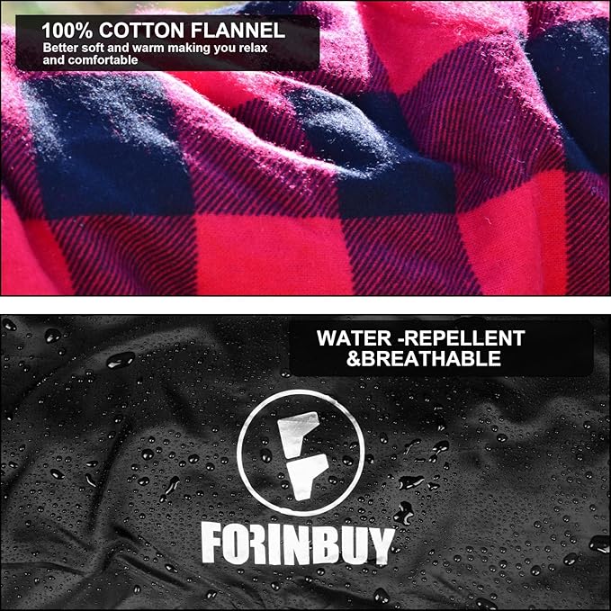 Flannel Sleeping Bag Cold Weather for Adults XL Camping Cotton Sleeping Bag 4 Season Big and Tall Waterproof with Compression Sack