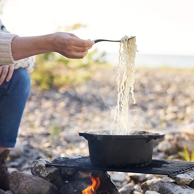 Light My Fire Titanium Spork — Camping Spoon Fork Knife Combo — Reusable Travel &amp Camping Utensils — Unbreakable Non-Toxic BPA Free Outdoor Backpacking Hiking Picnic Utensil — 1 Metal Spork