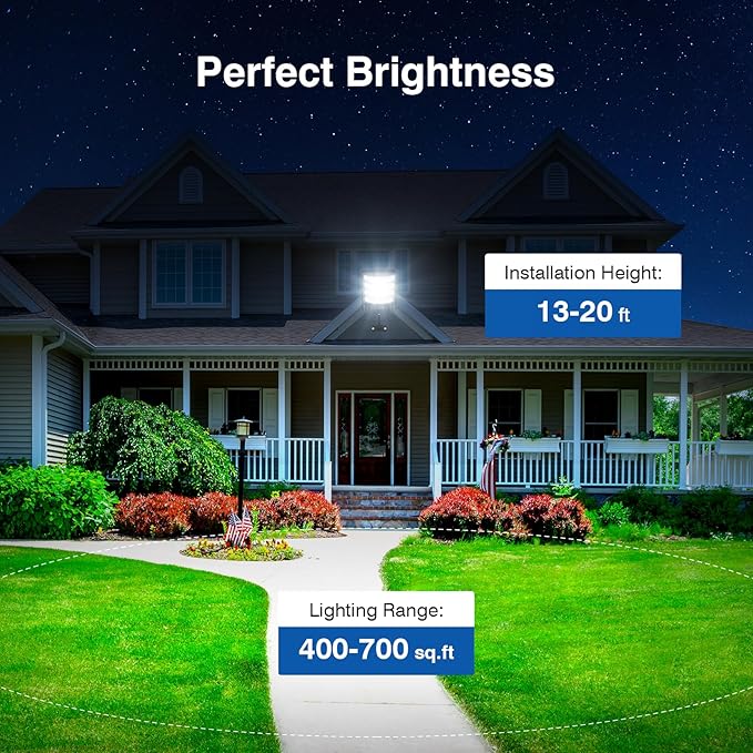 Solar Street Lights Outdoor Waterproof 28000LM 6500K 320° Angle Flood light5730 LED Solar Parking Light with Motion Sensor and Remote Control for Outdoor Streets CourtyardsParking Garages-4Pack