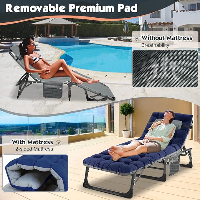 MOPHOTO Folding Camping Cot for Adults Heavy Duty Sleeping Cot for Adults Portable Sleeping Bed Outdoor Cot Bed for Home Camp Office Use