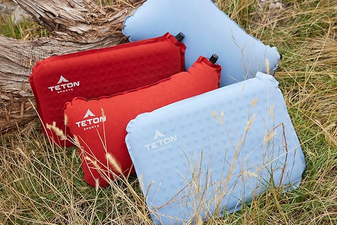 Teton Camping Seat Cushion Stadium Seat Office Chair Car Pad Inflatable Bluestone