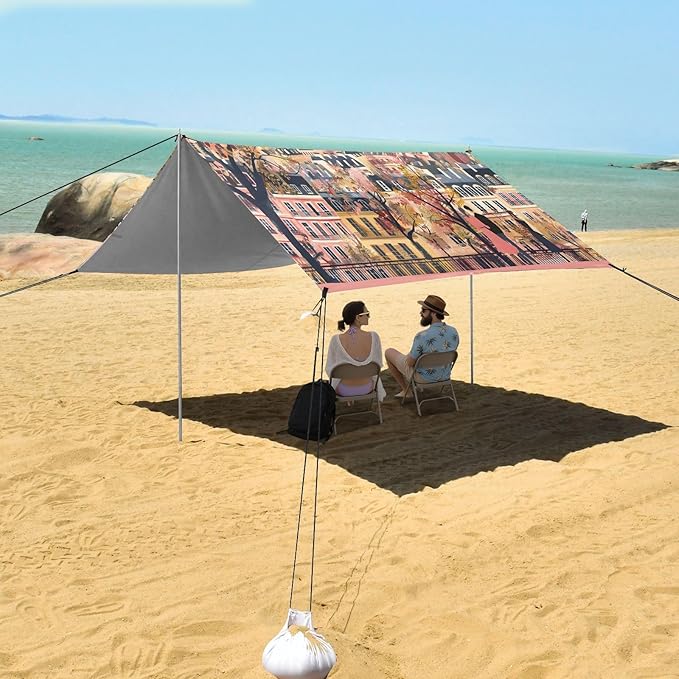 Camping Sun Shelters Charming Building Complex Beach Canopy 126 * 110.2in