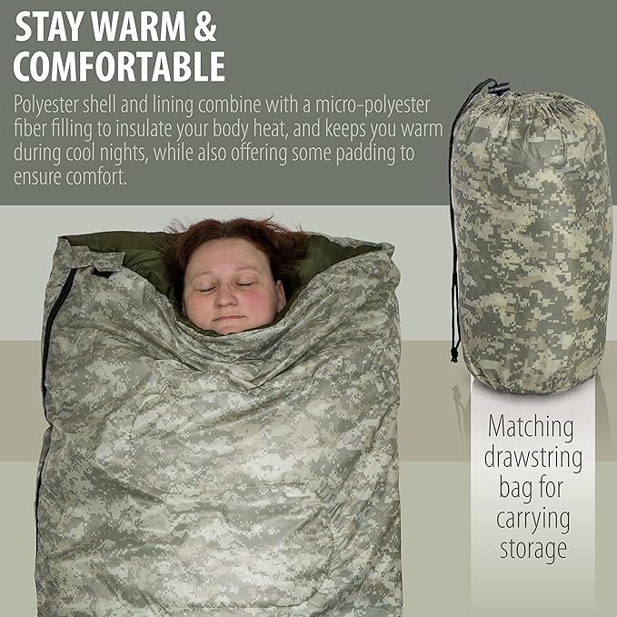 Maxam Sleeping Bag 28 x 73 Olive Drab