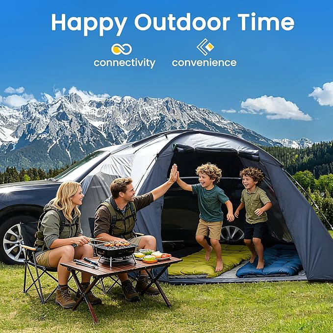 SUV Tent Rectangle Car Tent for Family Waterproof &amp Windproof for Car Camping Large Camping Tents with Storage Bag SUV Van Jeep